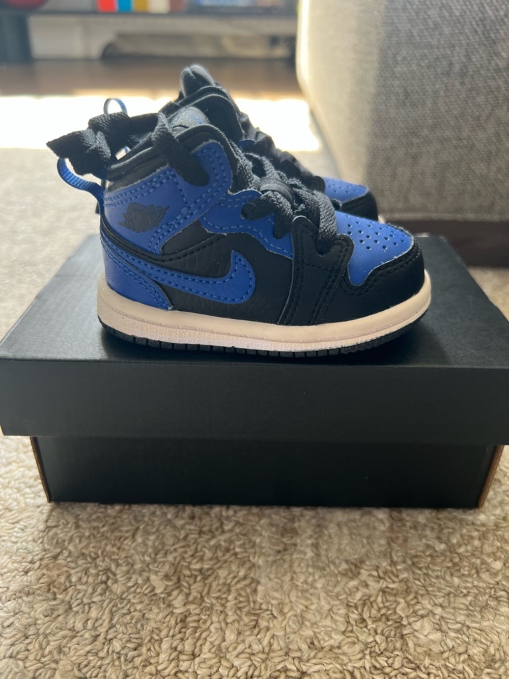 Nike Kids Air Jordan 1 Sneaker - Blue/Black 3c